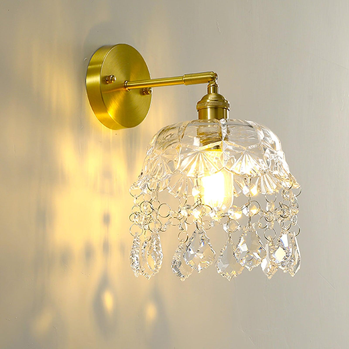 Baleno aplique de pared de lujo con borlas francesas de estilo postmoderno en cristal