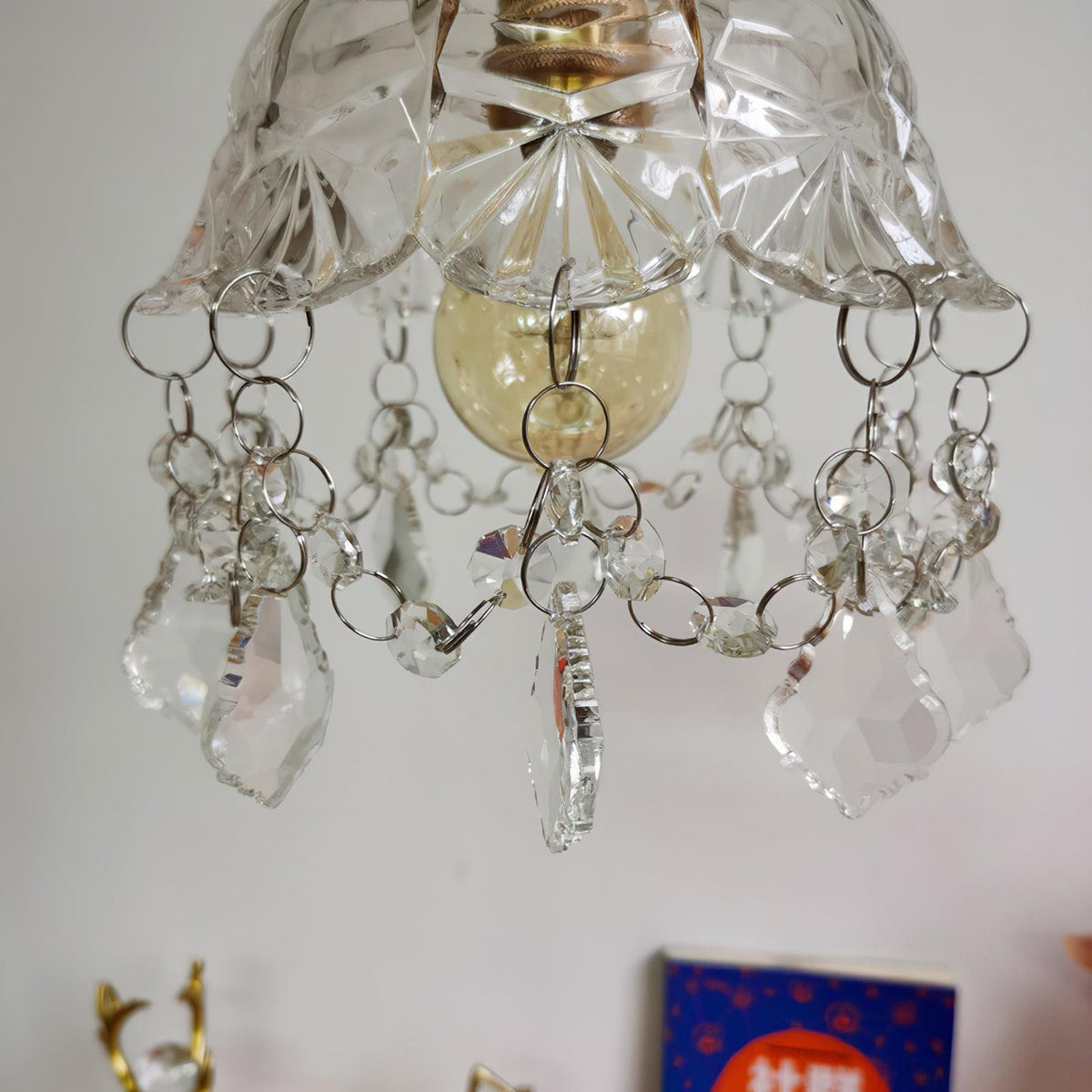 Baleno aplique de pared de lujo con borlas francesas de estilo postmoderno en cristal