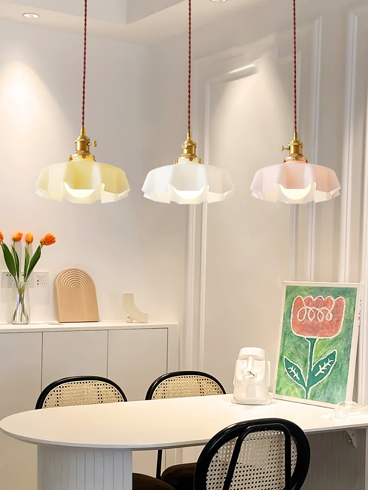 Liorivora lámpara colgante French Flower para comedor