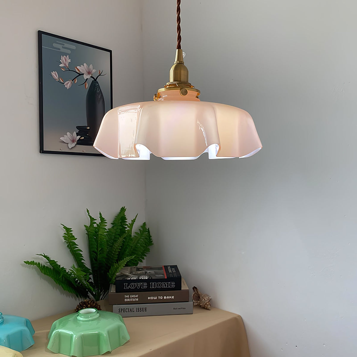 Liorivora lámpara colgante French Flower para comedor