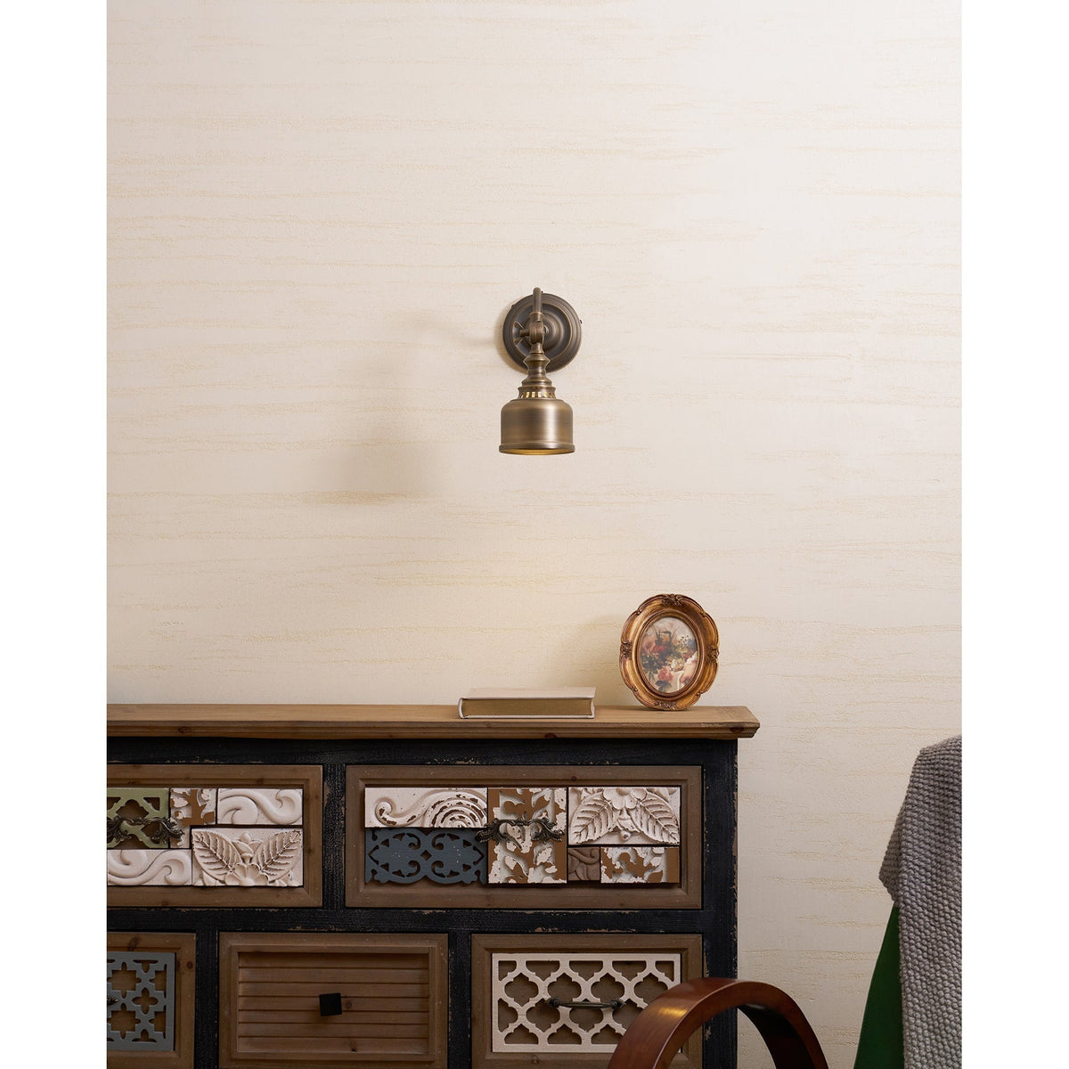 Orelelenne aplique de pared Gooseneck