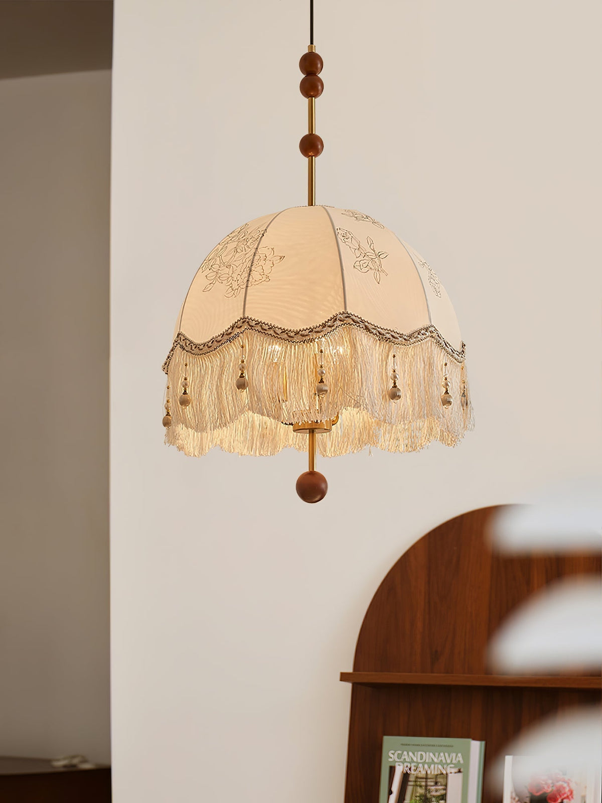 Banell lámpara colgante elegancia Fringe única