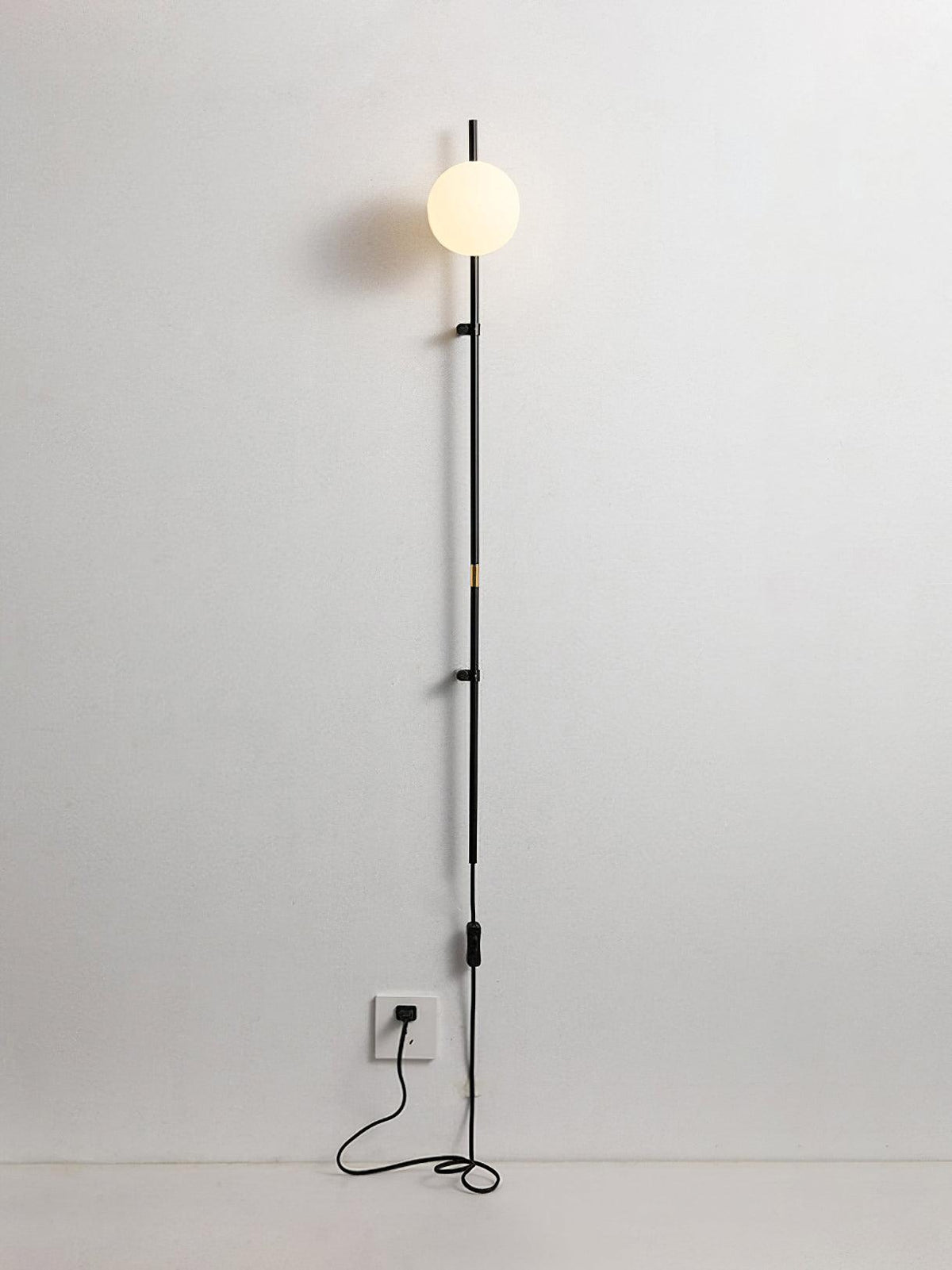 Curaeion aplique de pared moderno minimalista con vidrio y enchufe enchufable