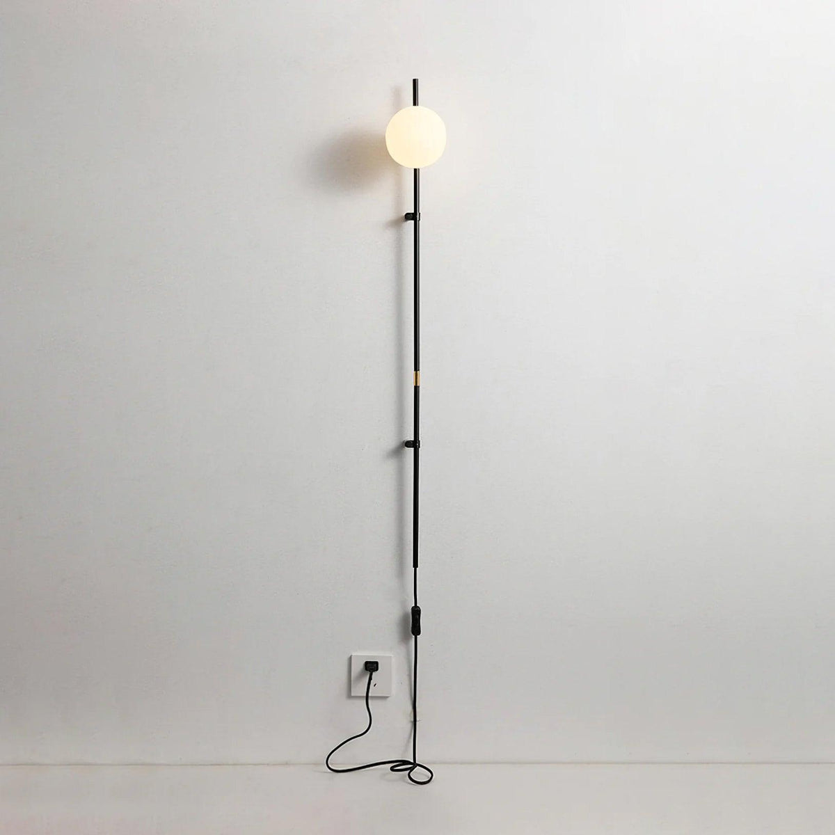 Curaeion aplique de pared moderno minimalista con vidrio y enchufe enchufable