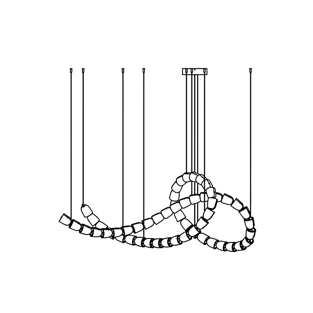 Elyisaine lámpara de araña cristal dorado LED 3-Line