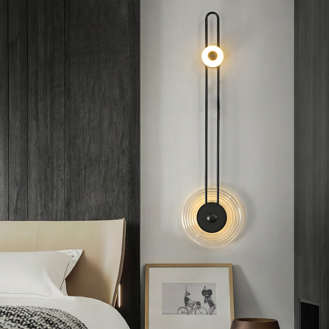 Eiroraria aplique de pared con geometría escultórica en alabastro