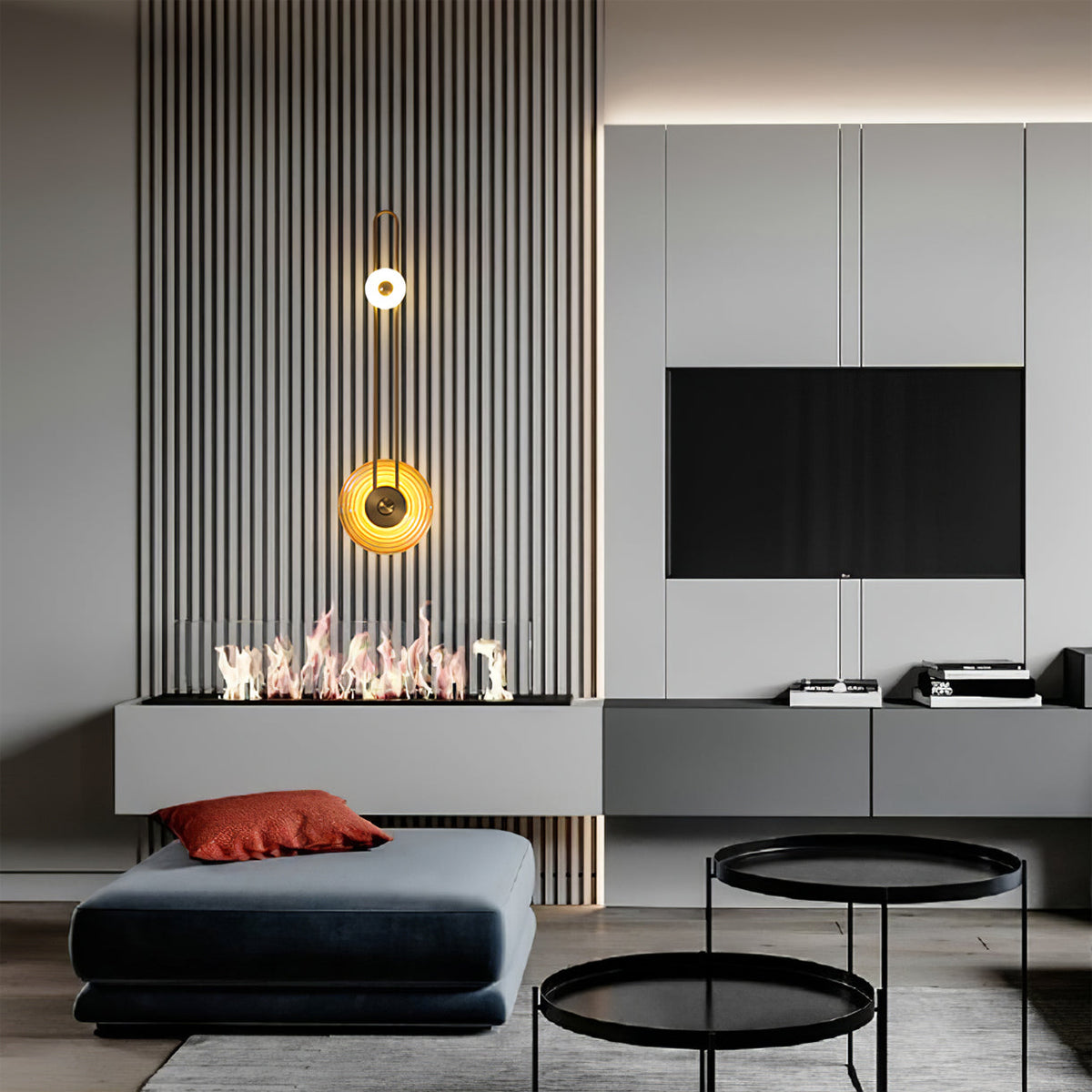 Eiroraria aplique de pared con geometría escultórica en alabastro