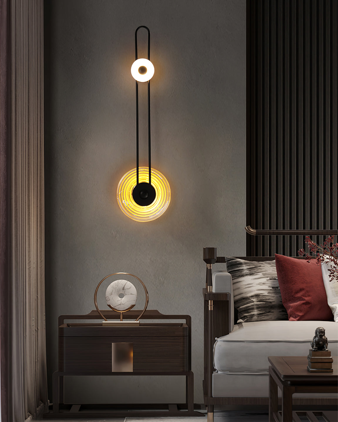 Eiroraria aplique de pared con geometría escultórica en alabastro
