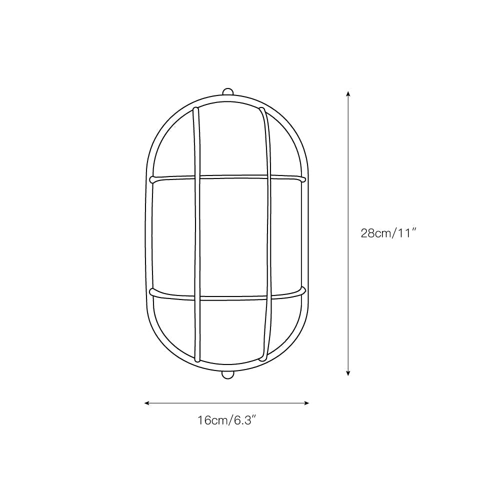 Norerella aplique de pared exterior
