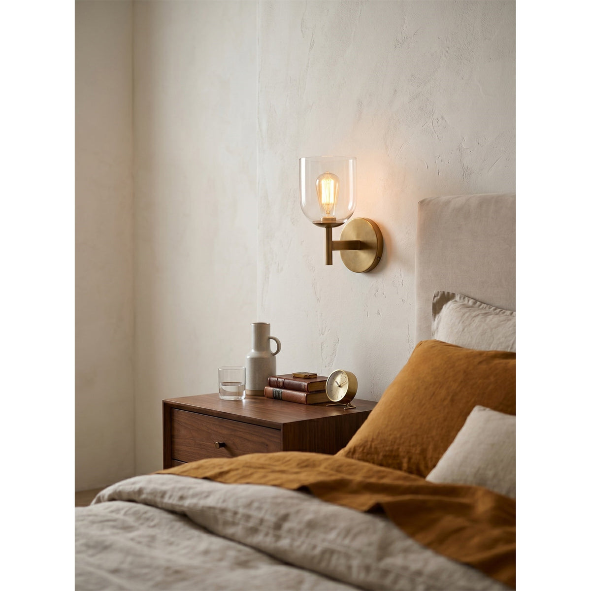 Lioraaya aplique de pared de vidrio