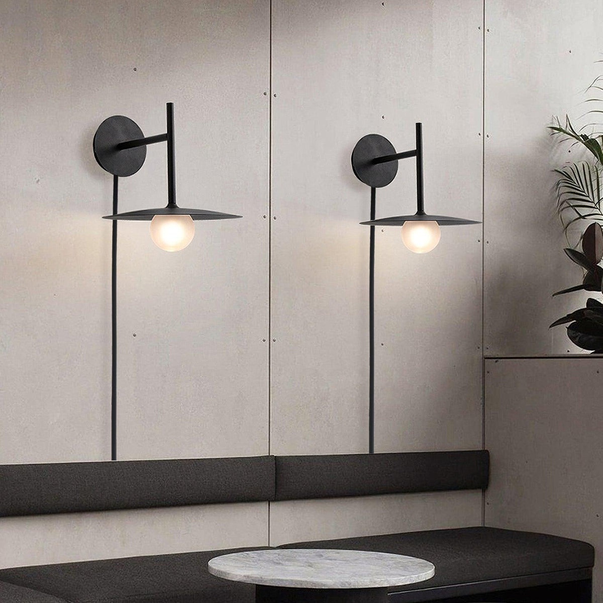 Orsilus aplique de pared vintage industrial con enchufe enchufable