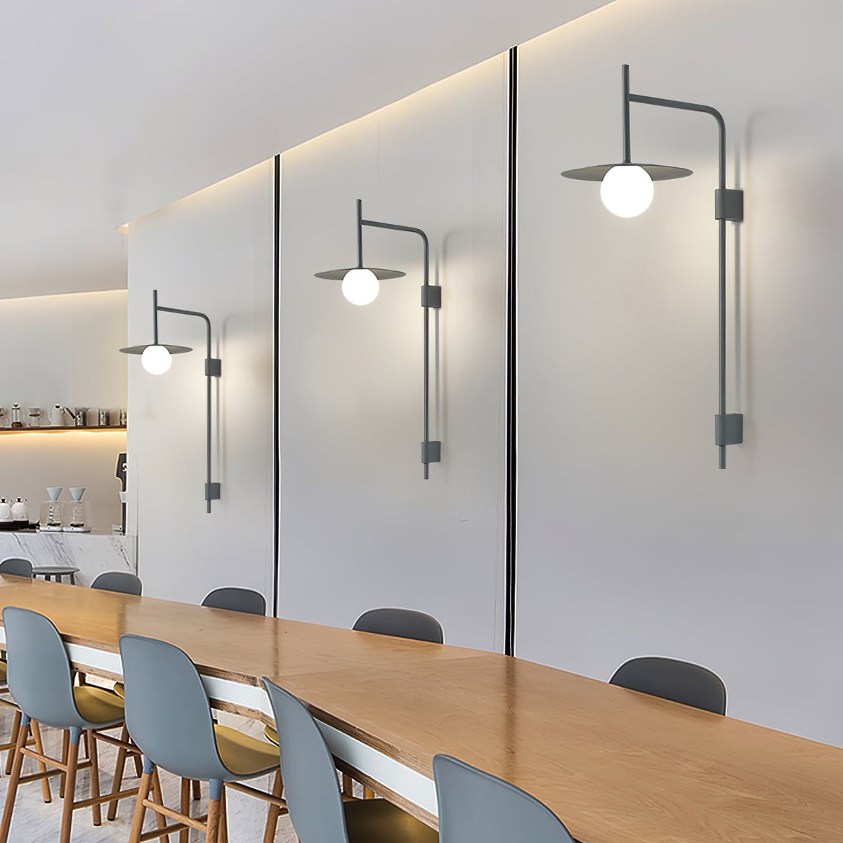 Paxon aplique de pared Swing Arm con vidrio enchufable
