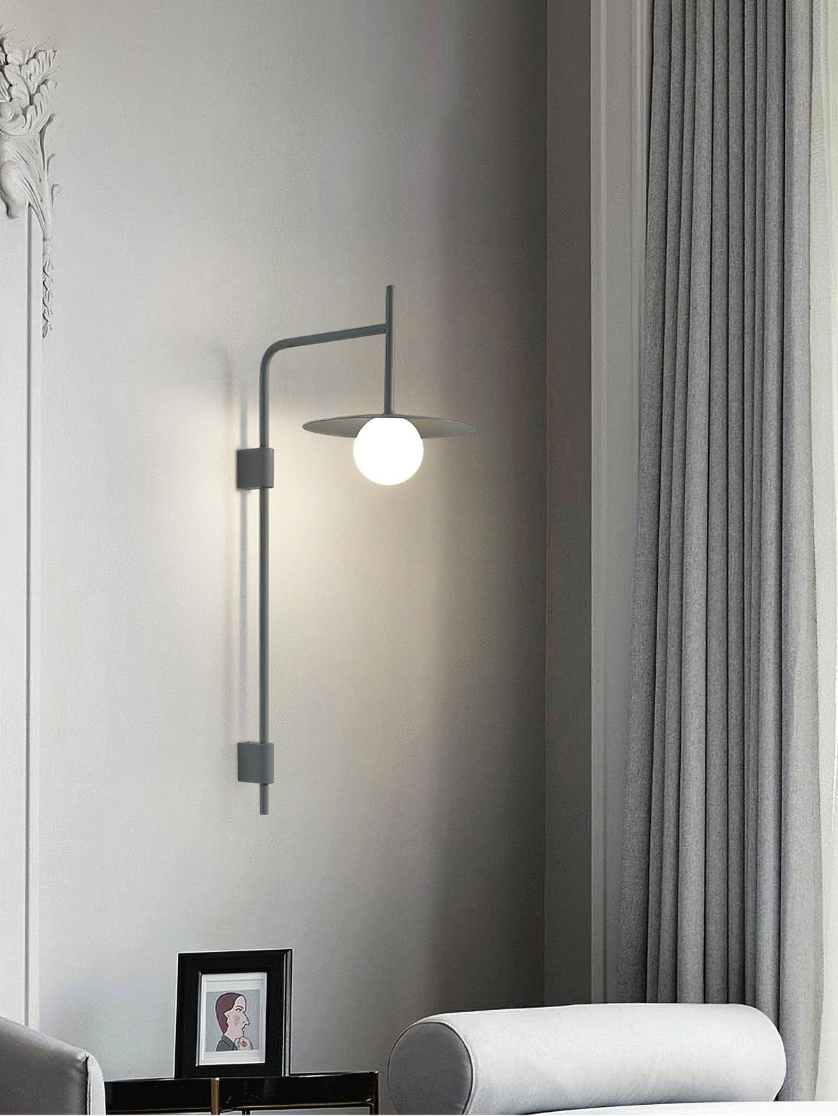 Paxon aplique de pared Swing Arm con vidrio enchufable