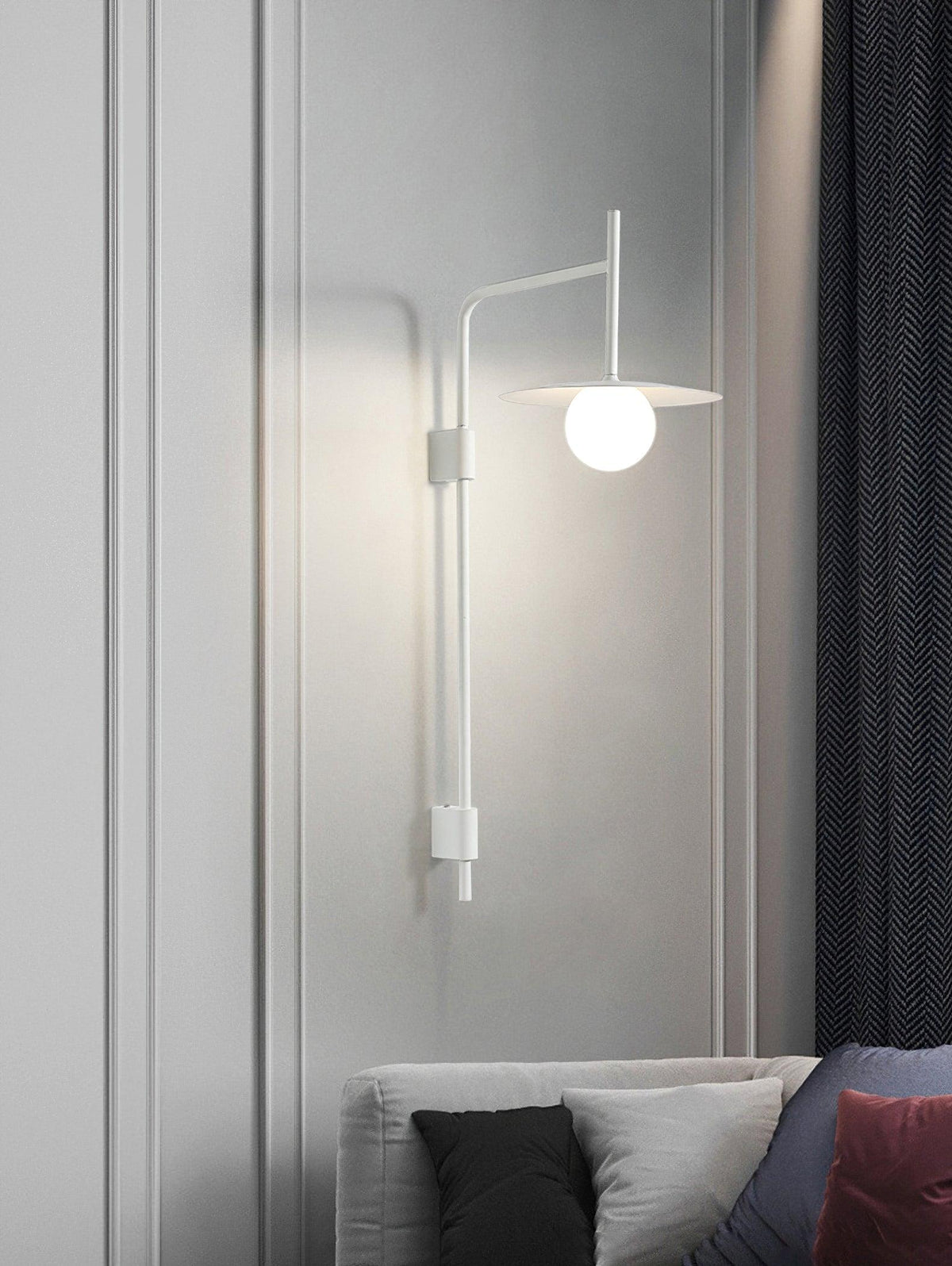 Paxon aplique de pared Swing Arm con vidrio enchufable