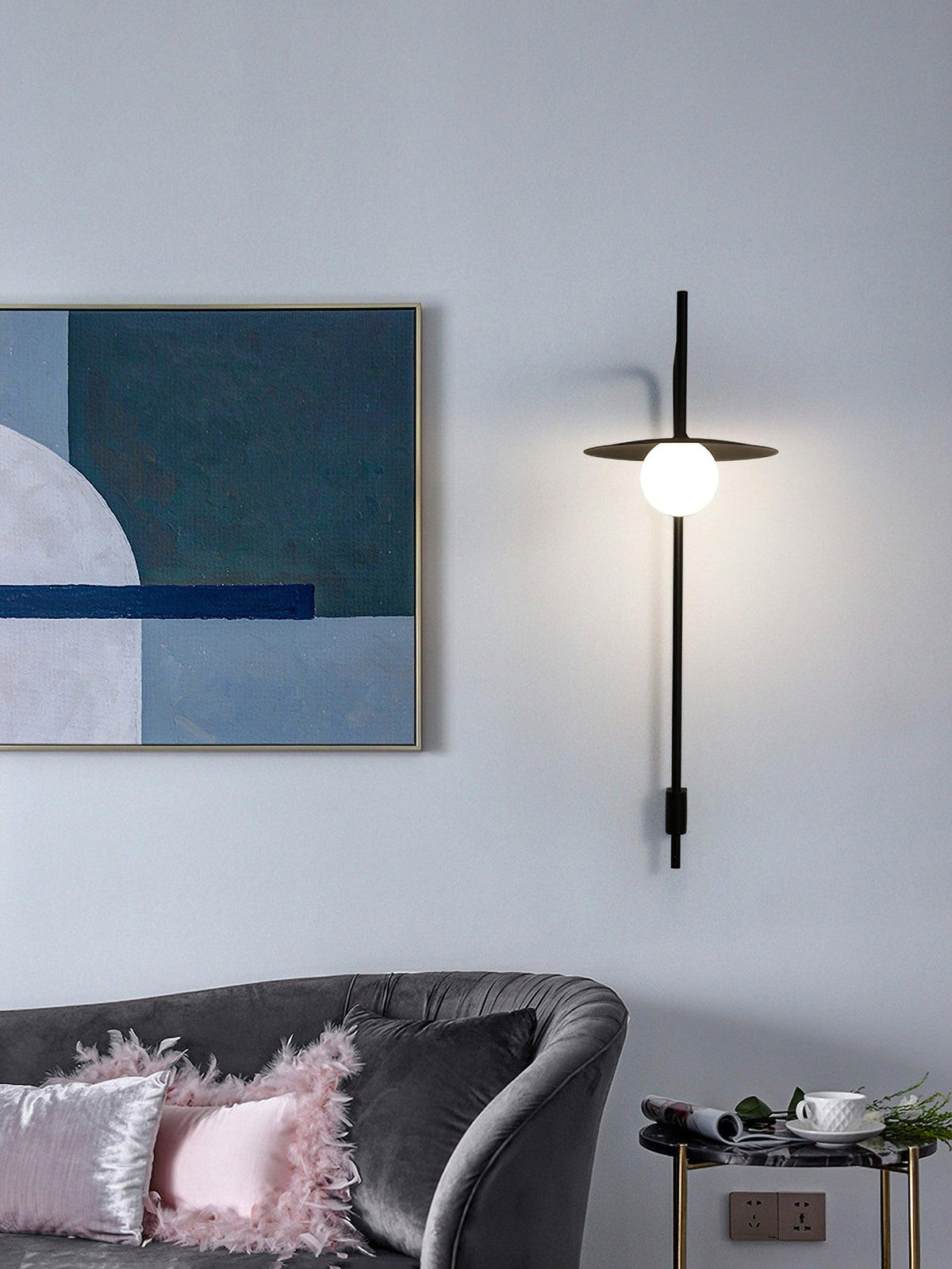 Paxon aplique de pared Swing Arm con vidrio enchufable