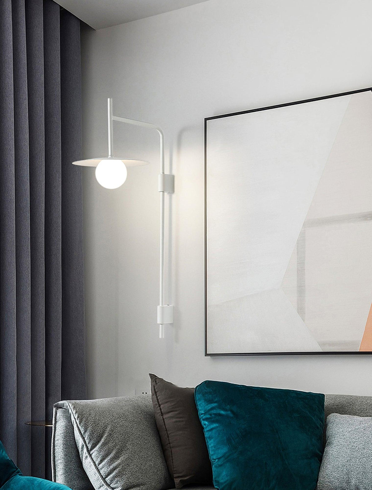 Paxon aplique de pared Swing Arm con vidrio enchufable