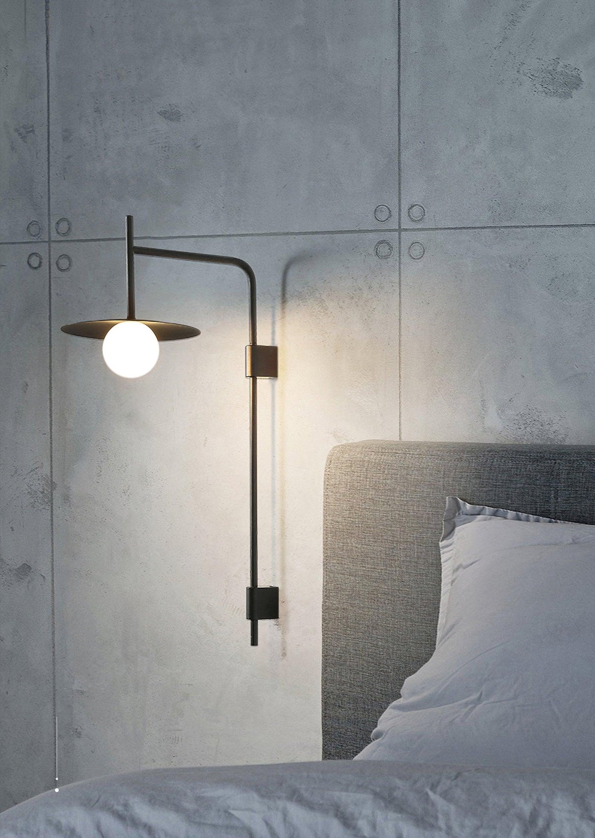 Paxon aplique de pared Swing Arm con vidrio enchufable