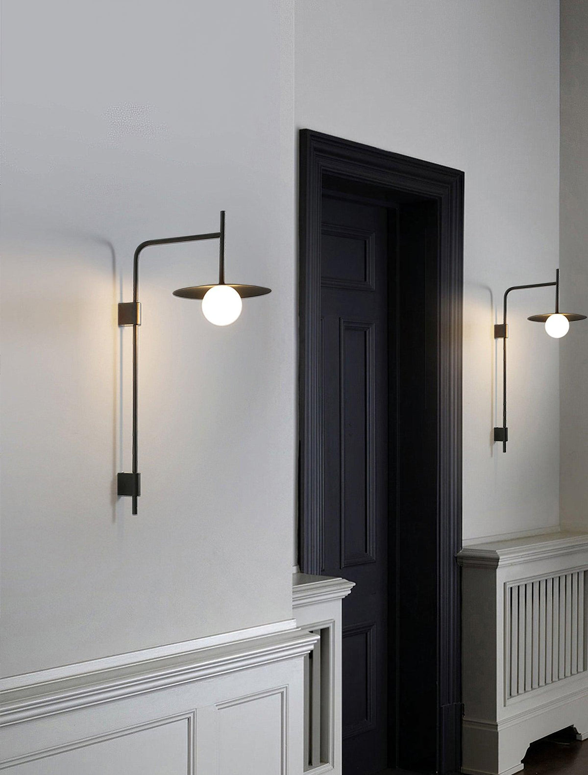Paxon aplique de pared Swing Arm con vidrio enchufable