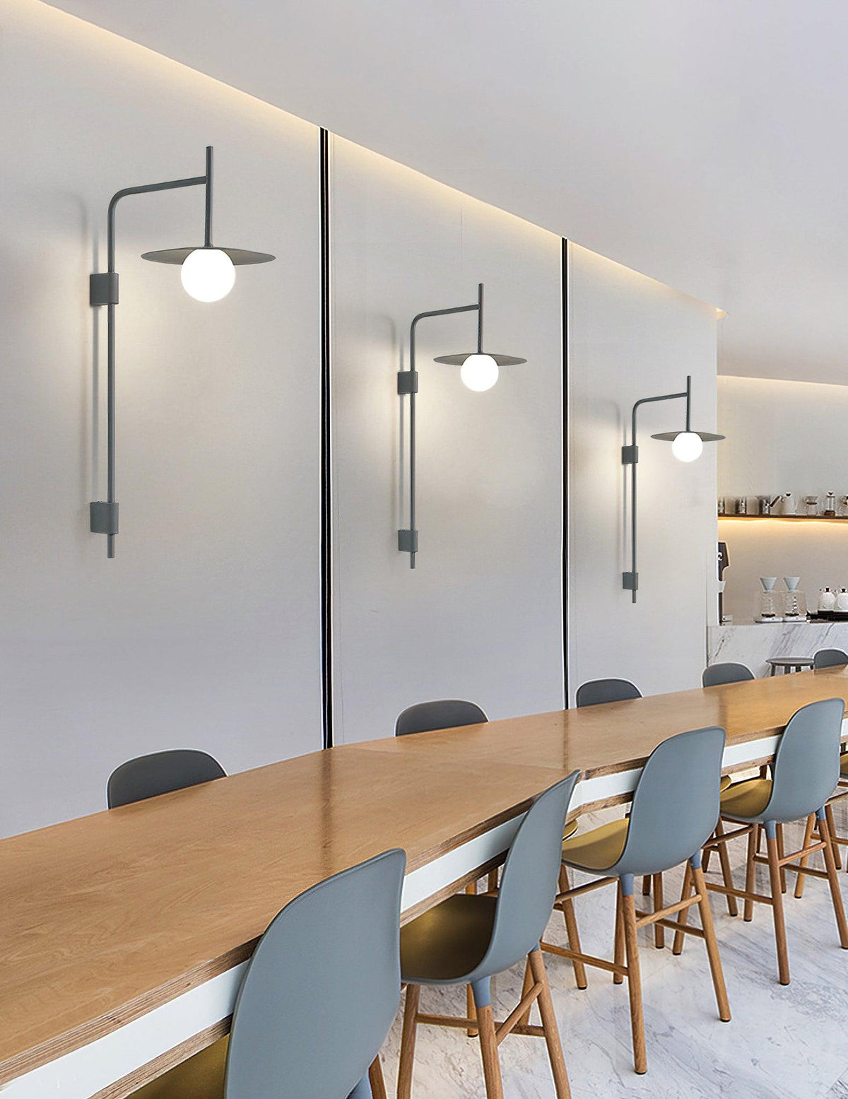 Paxon aplique de pared Swing Arm con vidrio enchufable