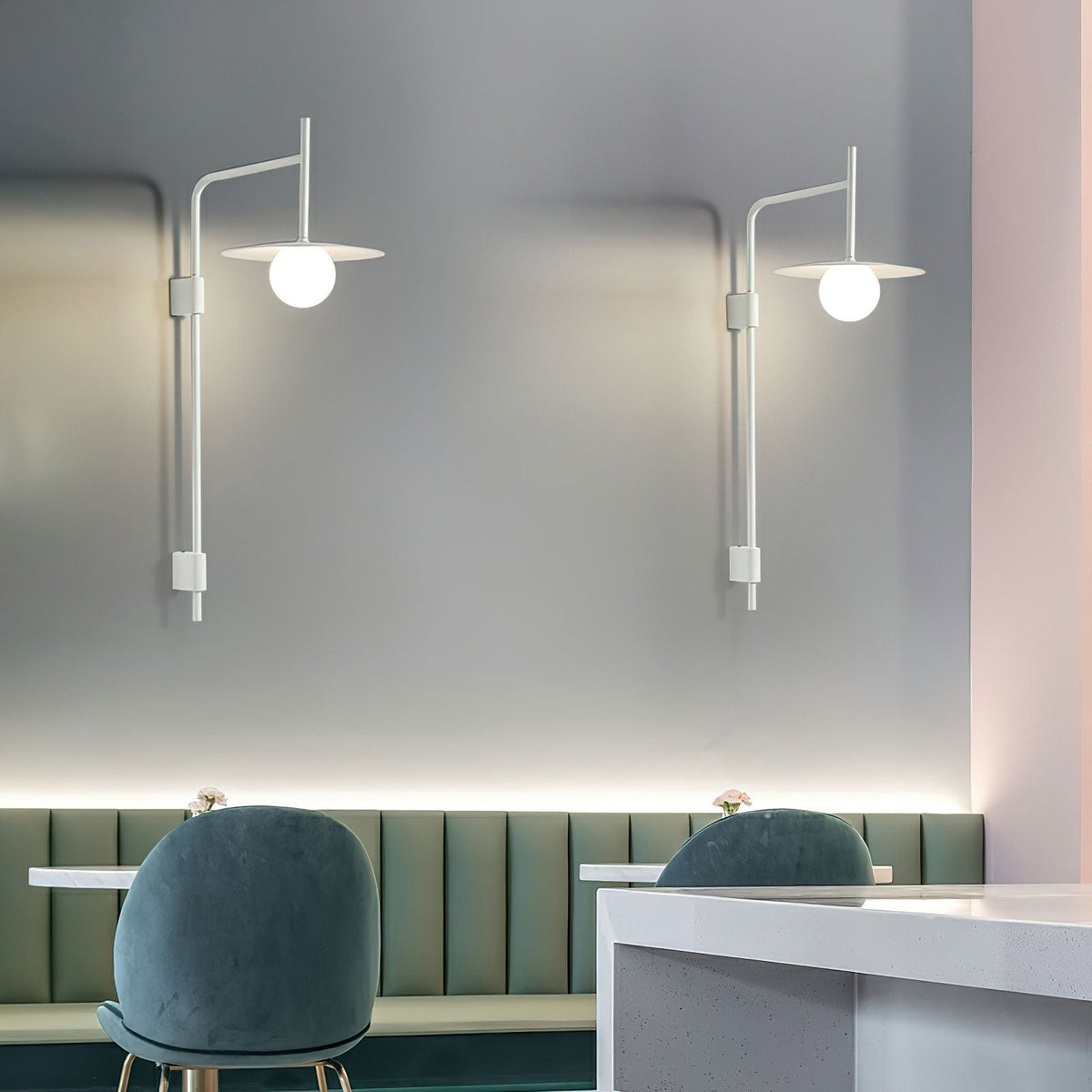 Lioririelle aplique de pared moderno minimalista de vidrio