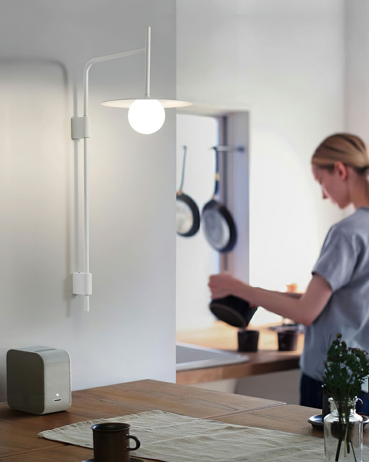 Lioririelle aplique de pared moderno minimalista de vidrio