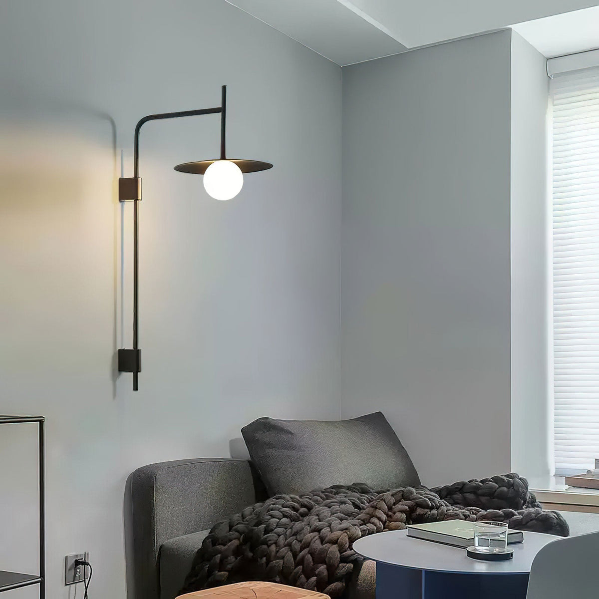 Lioririelle aplique de pared moderno minimalista de vidrio