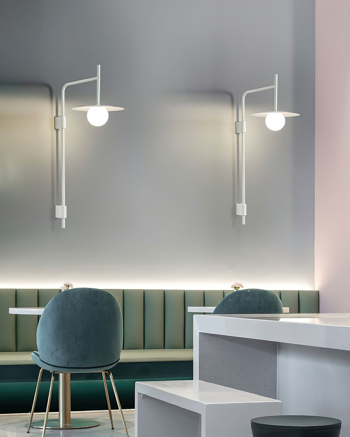 Lioririelle aplique de pared moderno minimalista de vidrio