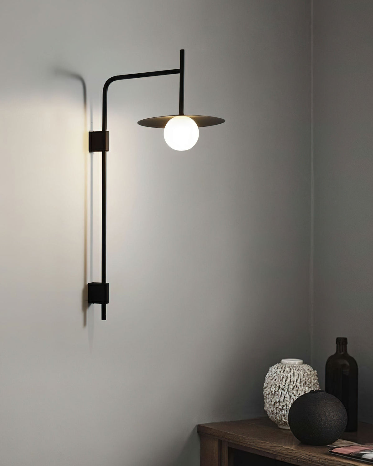 Lioririelle aplique de pared moderno minimalista de vidrio