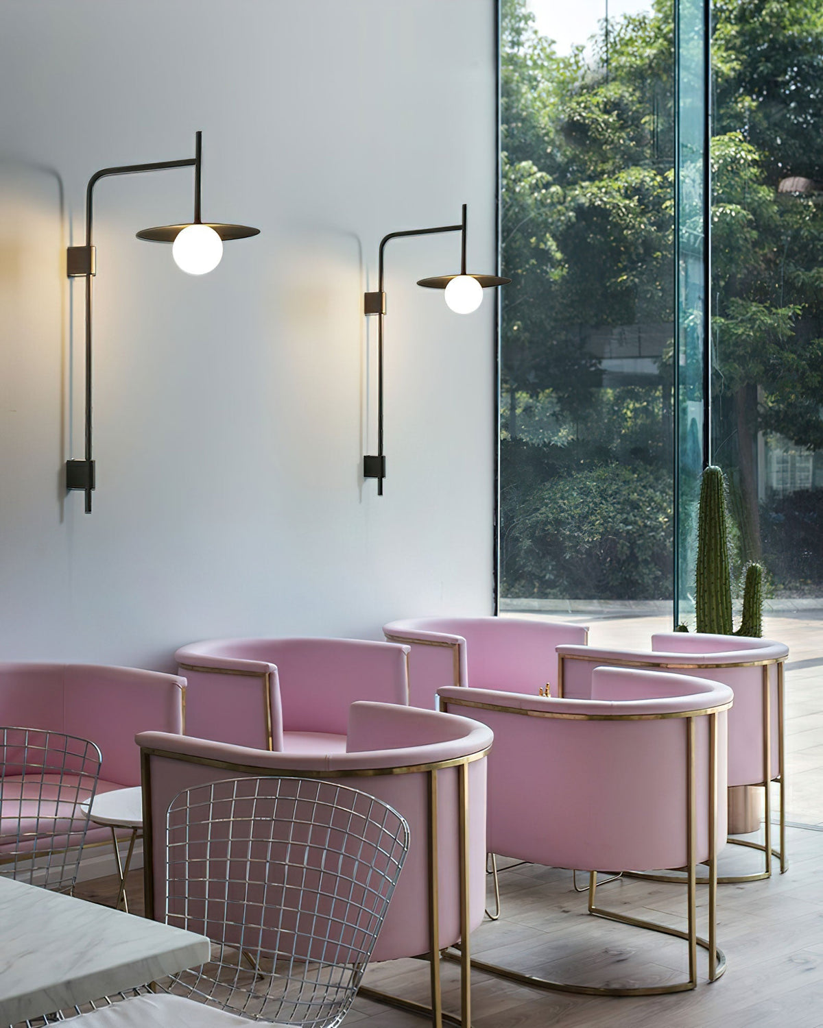Lioririelle aplique de pared moderno minimalista de vidrio