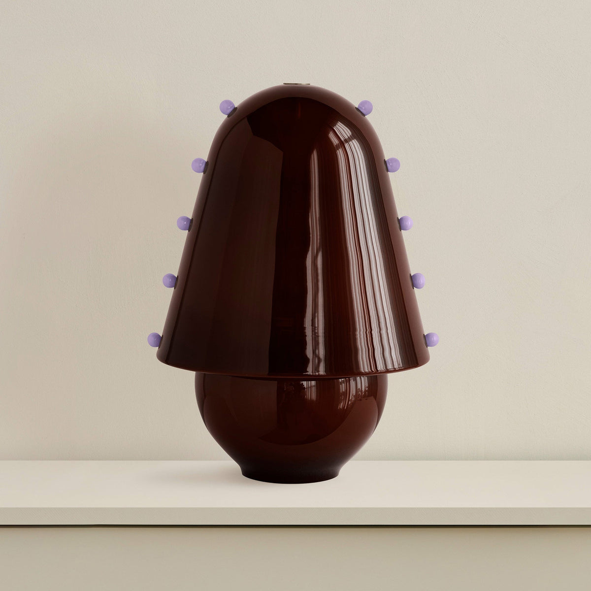 Enzo lámpara de mesa contemporánea de vidrio