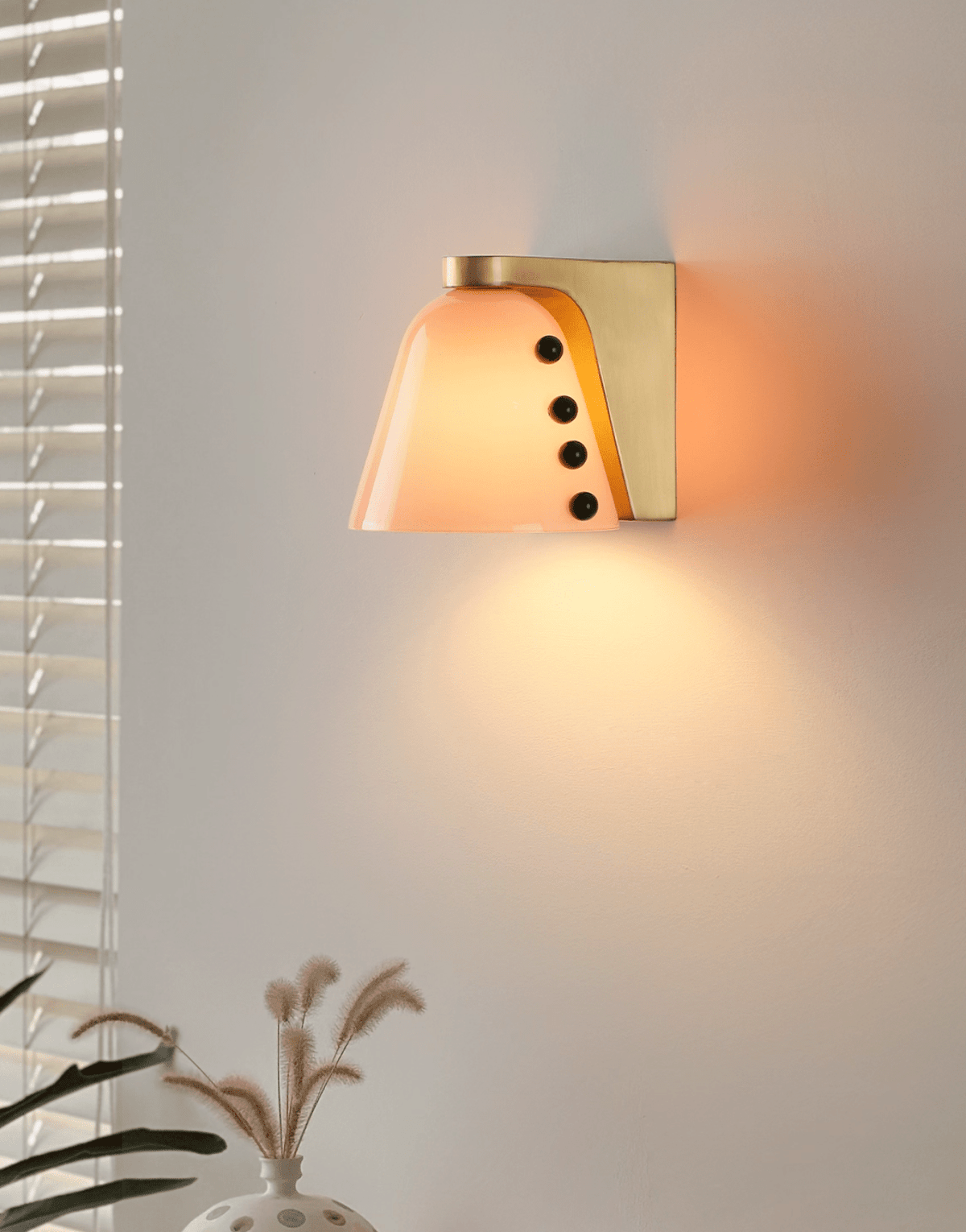Jude aplique de pared Art Deco de vidrio
