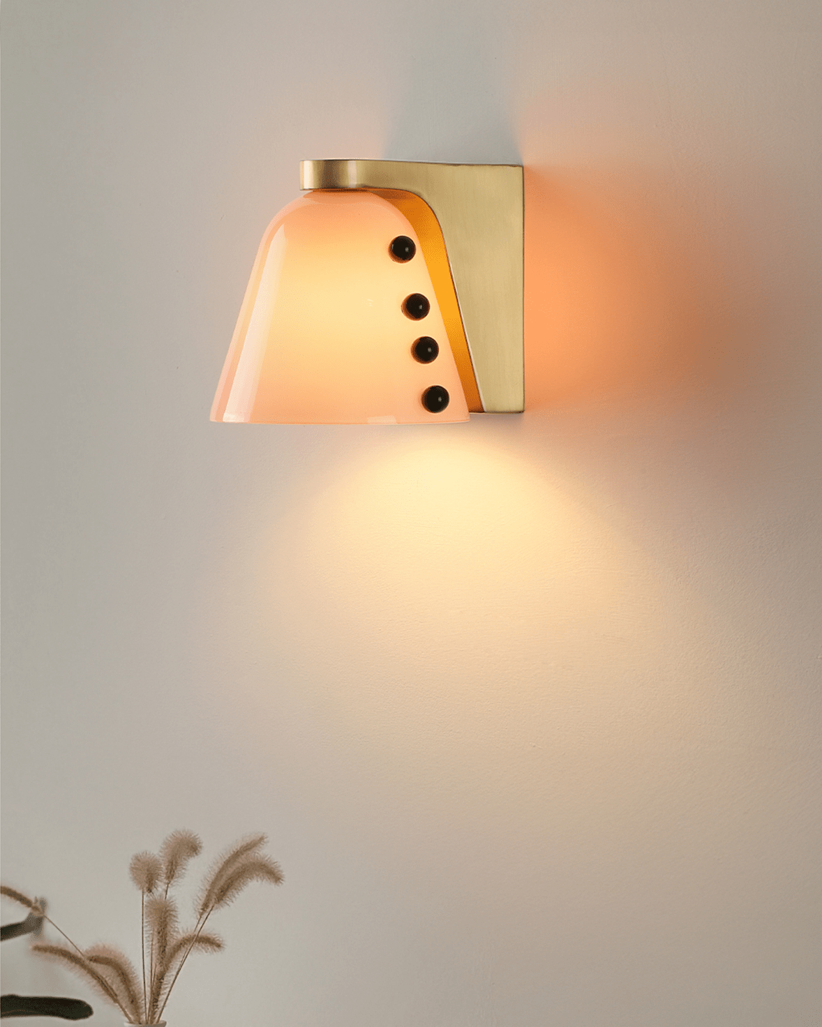 Jude aplique de pared Art Deco de vidrio