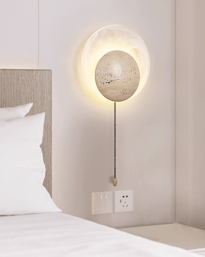 Serinette Orin aplique de pared de travertino