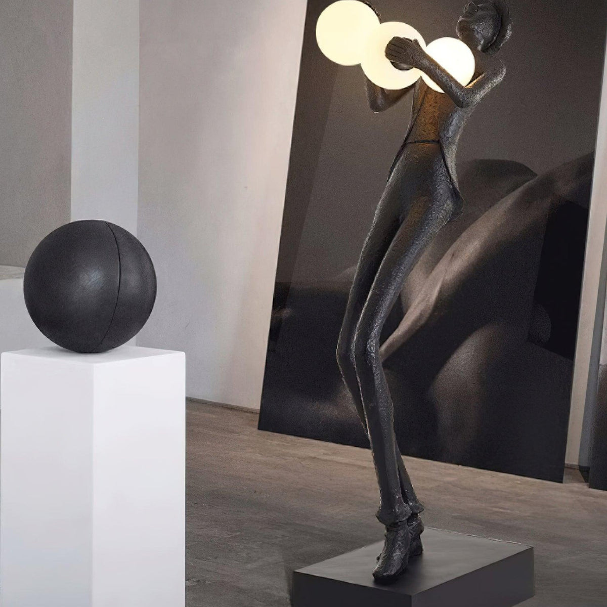 Evlirir lámpara de pie artística en bronce