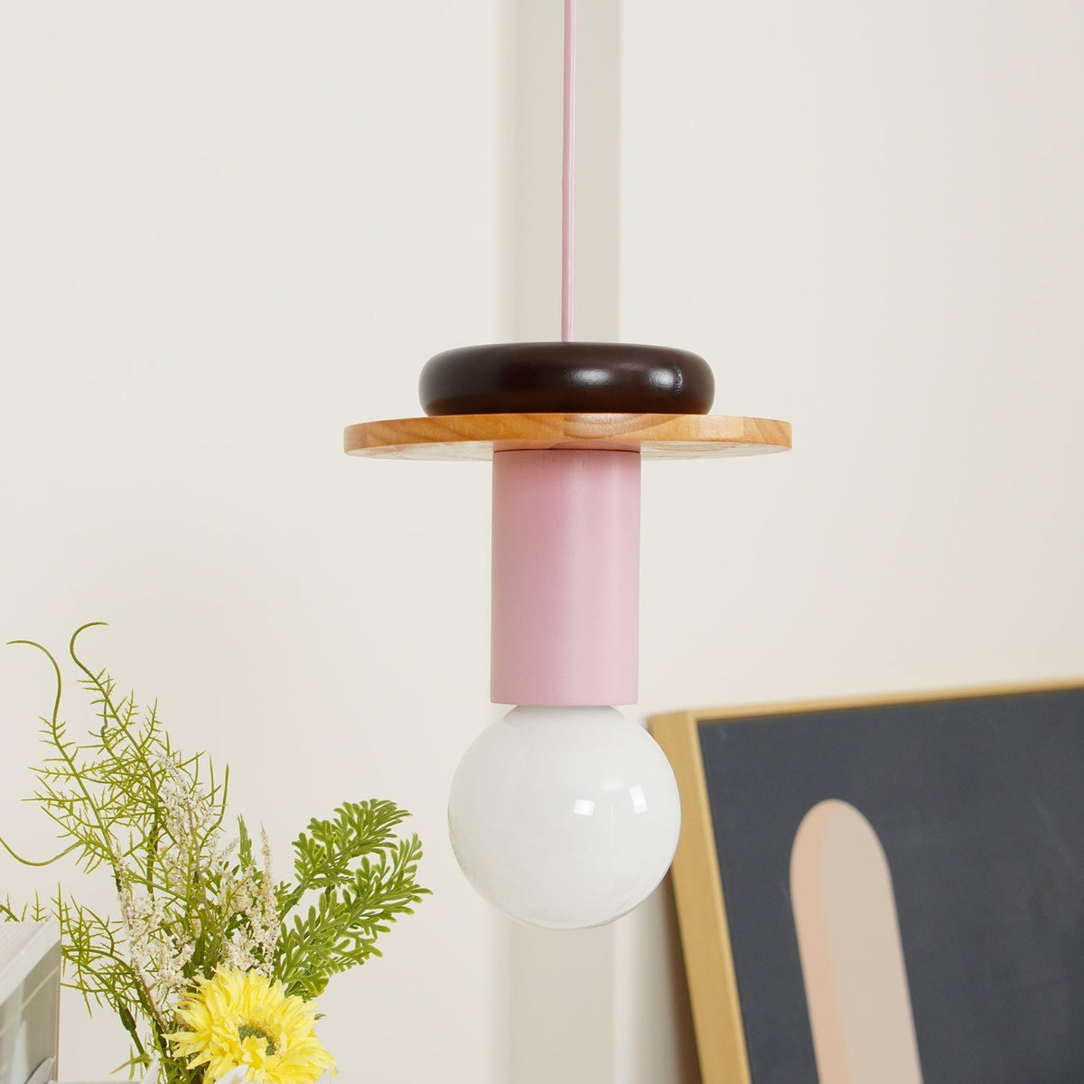 Gram lámpara colgante moderna de madera