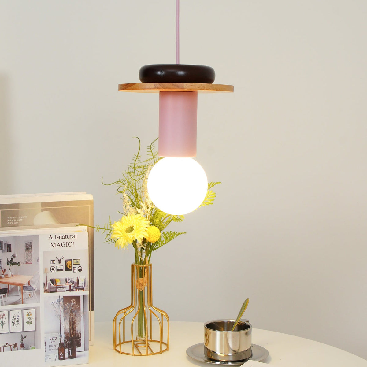 Gram lámpara colgante moderna de madera