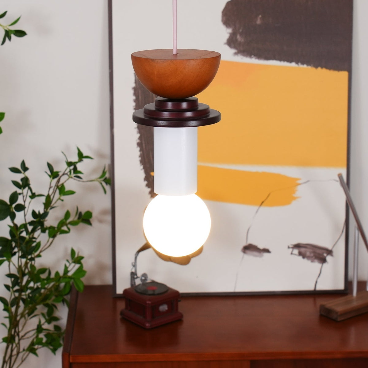 Gram lámpara colgante moderna de madera