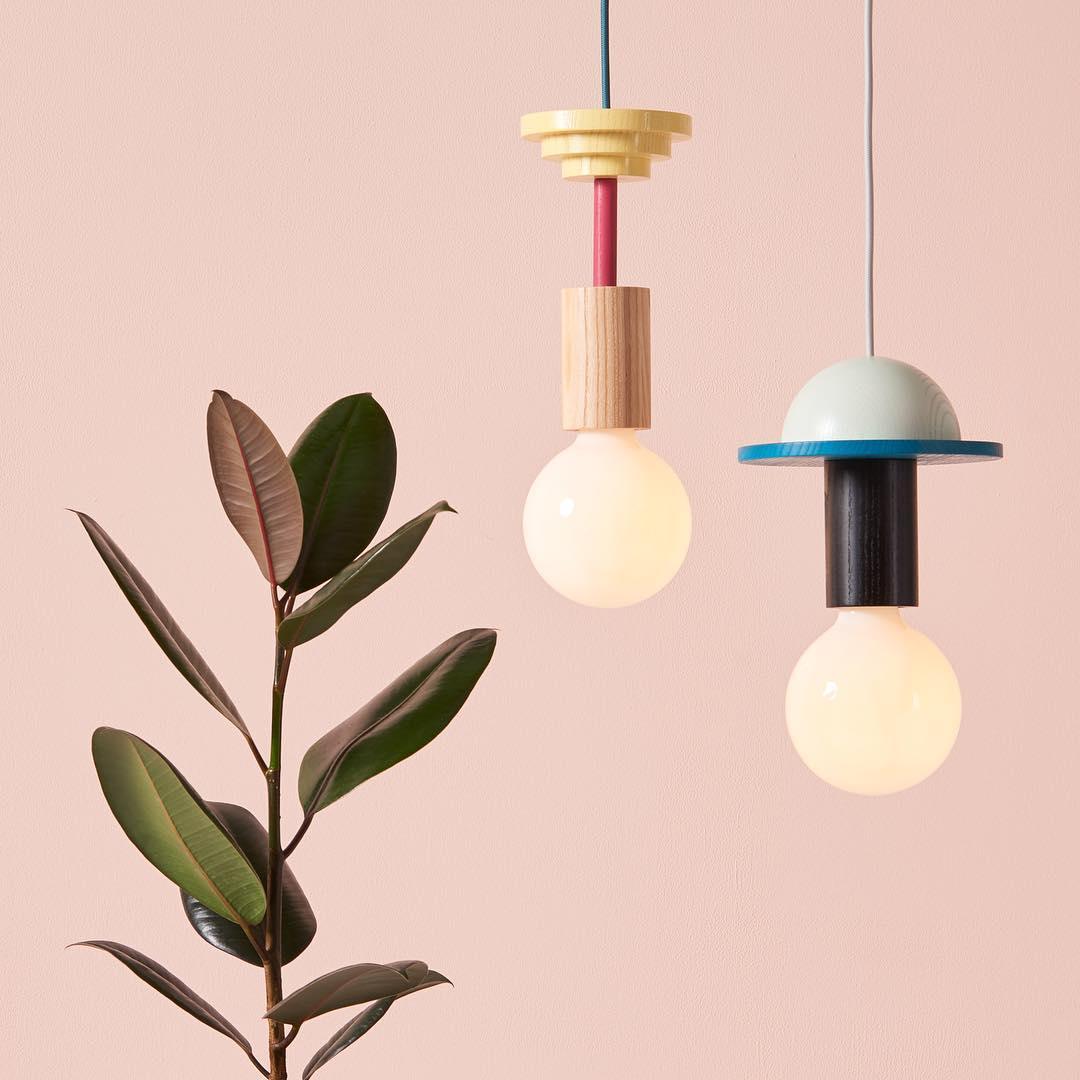 Gram lámpara colgante moderna de madera