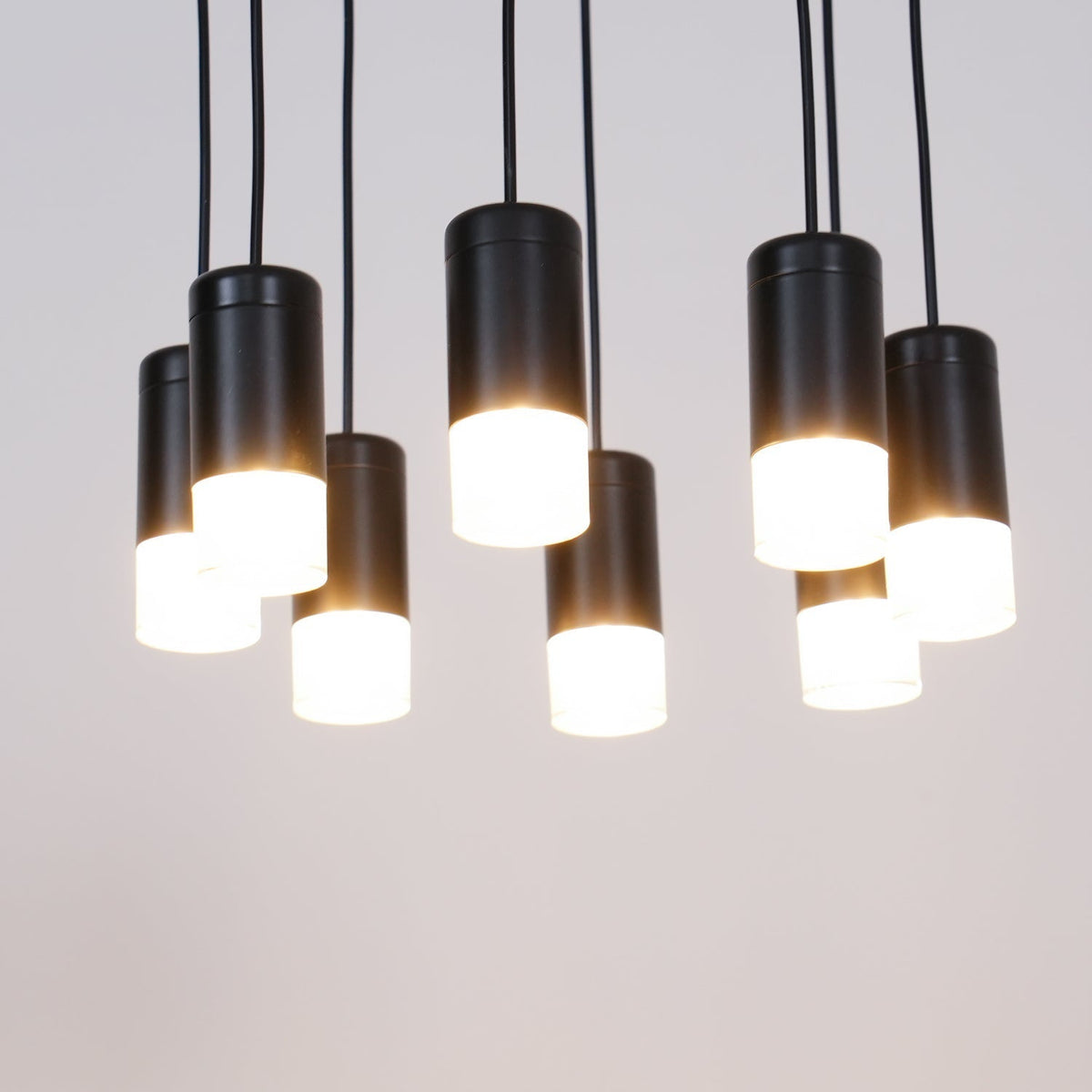 Elaalora lámpara colgante geométrica de cable negro LED