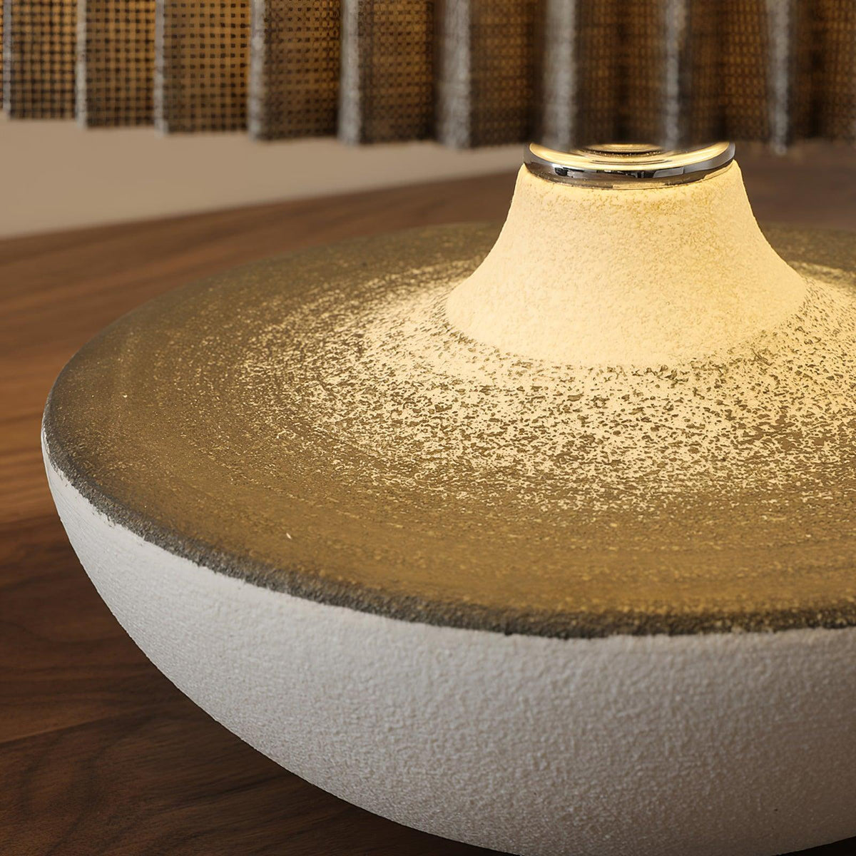 Oasis lámpara de mesa de tejido
