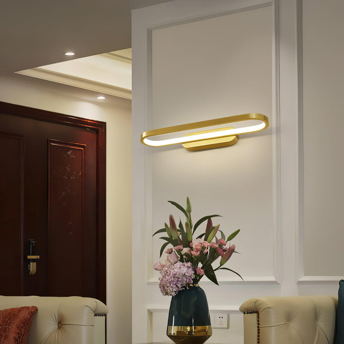Casaraya aplique de pared moderno minimalista LED de latón