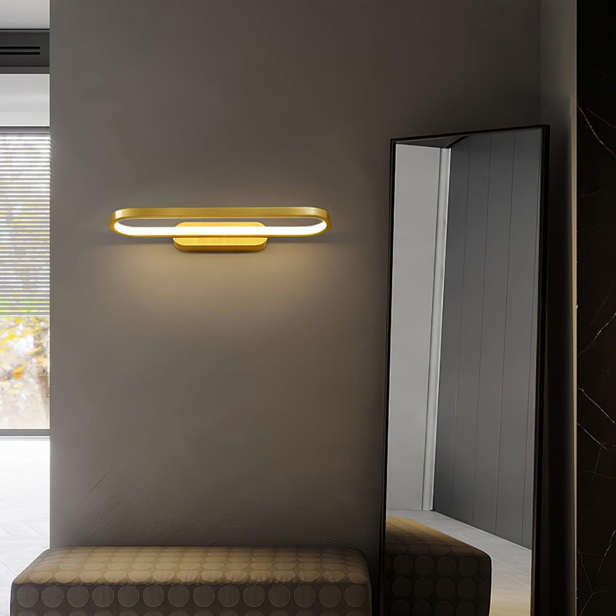 Casaraya aplique de pared moderno minimalista LED de latón