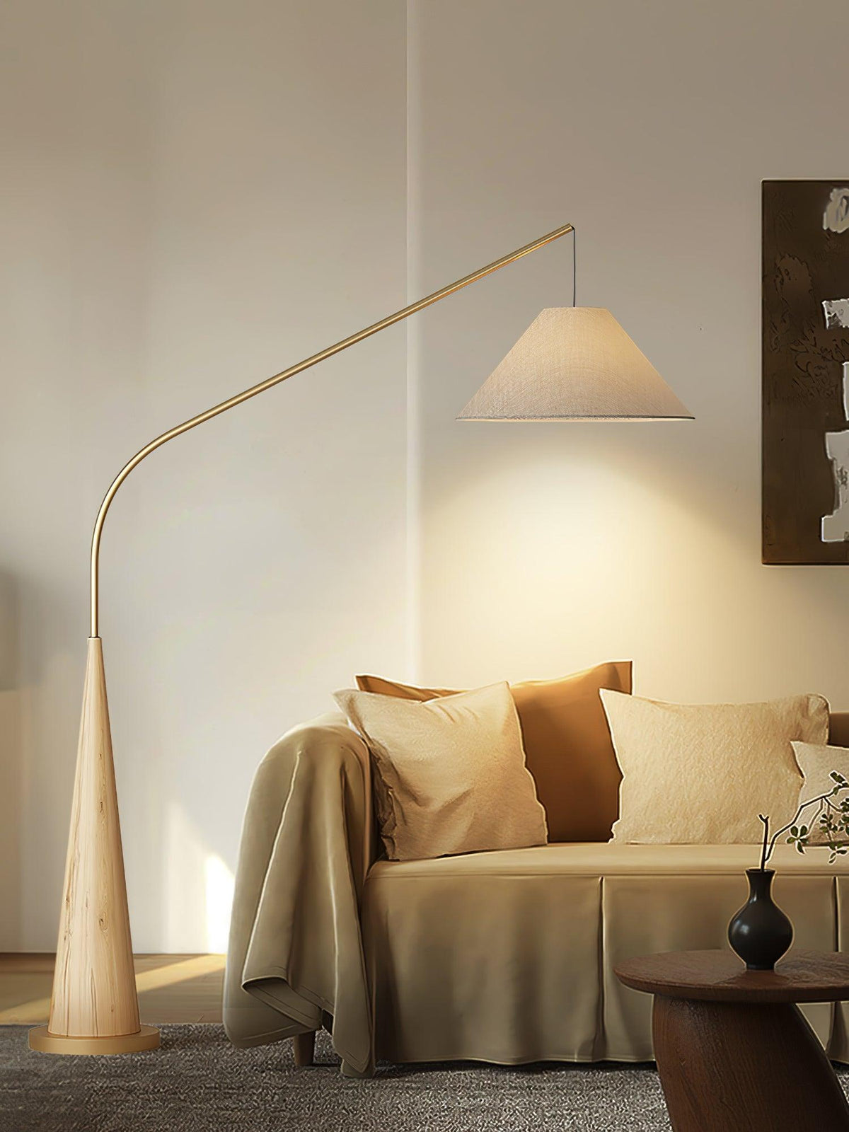 Solense lámpara de pie de tejido