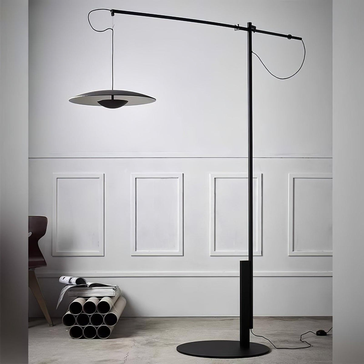 Ferinira lámpara de pie minimalista de aluminio