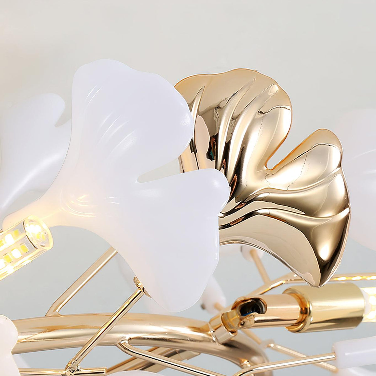 Artheel lámpara de techo Premium nórdica artística Gingko giratoria de cerámica