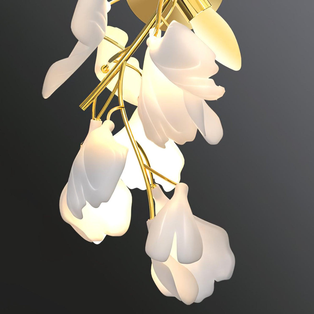 Gavriel aplique de pared de cerámica Gingko Flowers