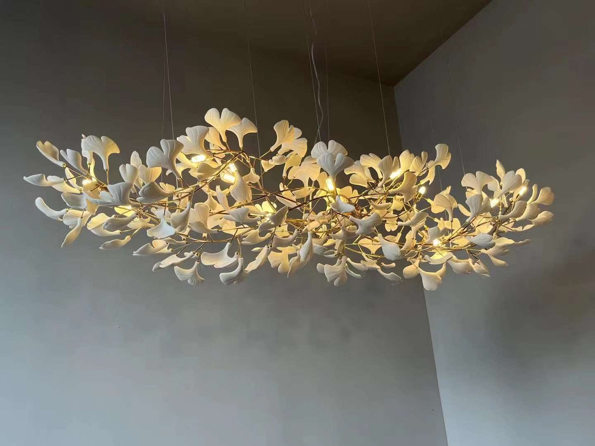 Eurzoris lámpara de araña Gingko Leaf