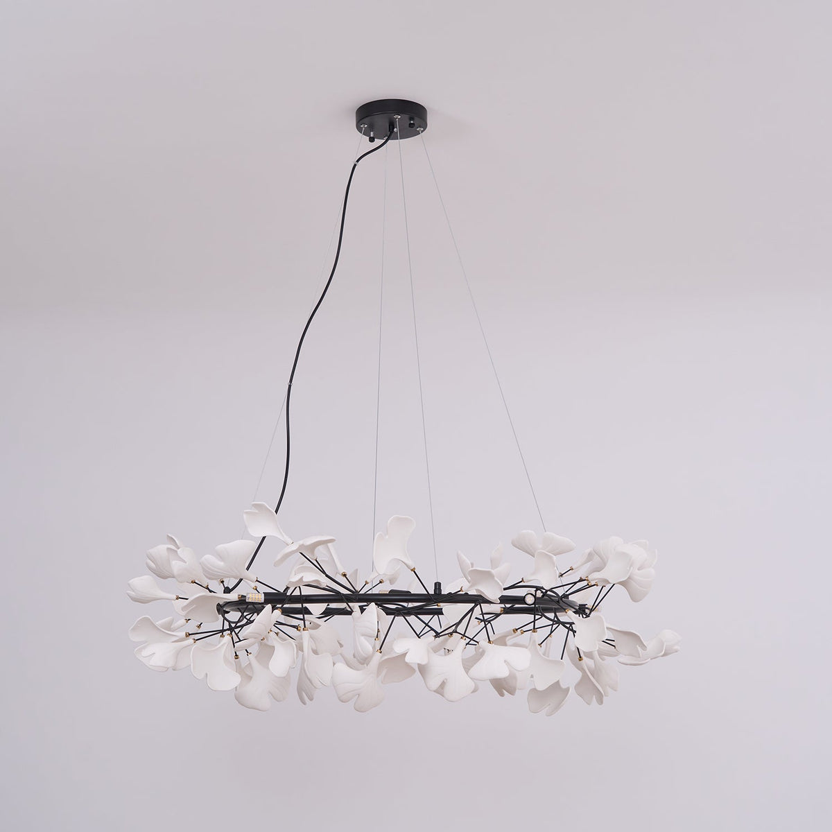 Orelalella lámpara de araña Gingko LED con Ramal