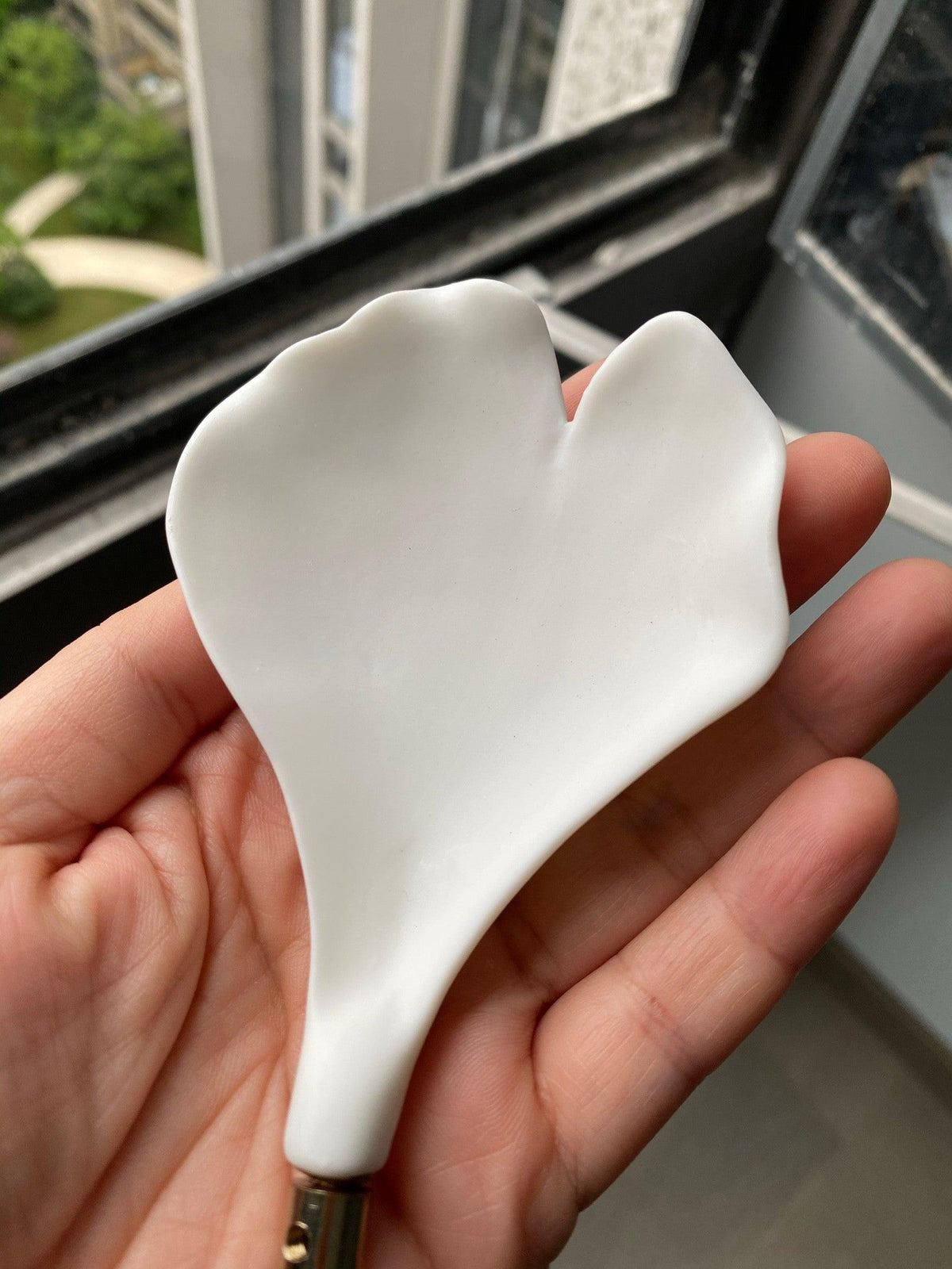 Gingko Ring lámpara de araña de cerámica para escalera de lujo