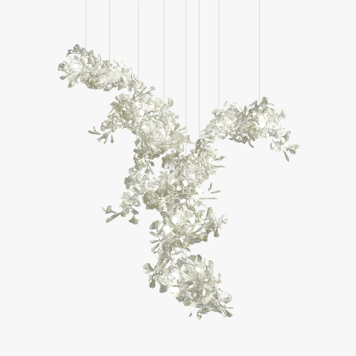 Cerivissa lámpara de araña Gingko de cerámica